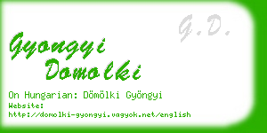 gyongyi domolki business card