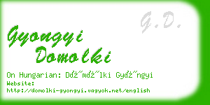gyongyi domolki business card